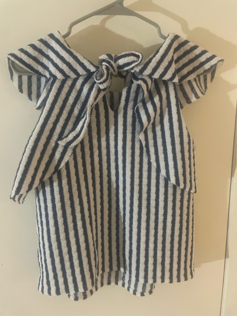 Anthropologie Eva Franco Keely Striped Ruffle Top Petite Small - Picture 6 of 8